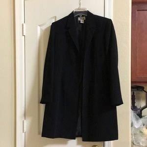 Black long blazer style coat